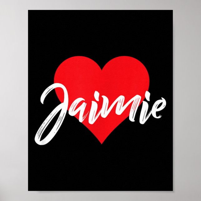 Poster J'aime Jaimie Prénom (Devant)
