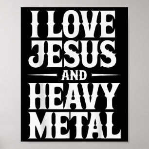 Poster J'aime Jésus et le Heavy Metal