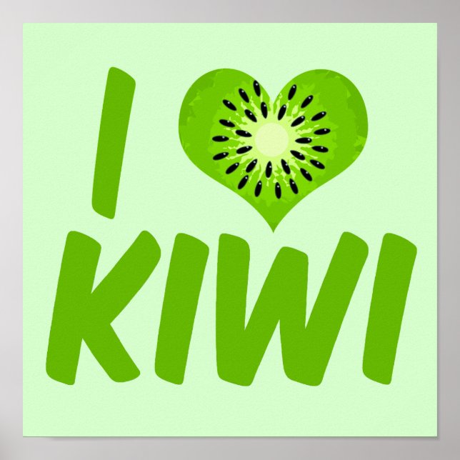Poster J'aime Kiwi (Devant)