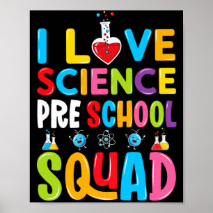 Poster J'aime la chemise de science performance de groupe