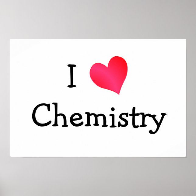 Poster J'aime la chimie (Devant)