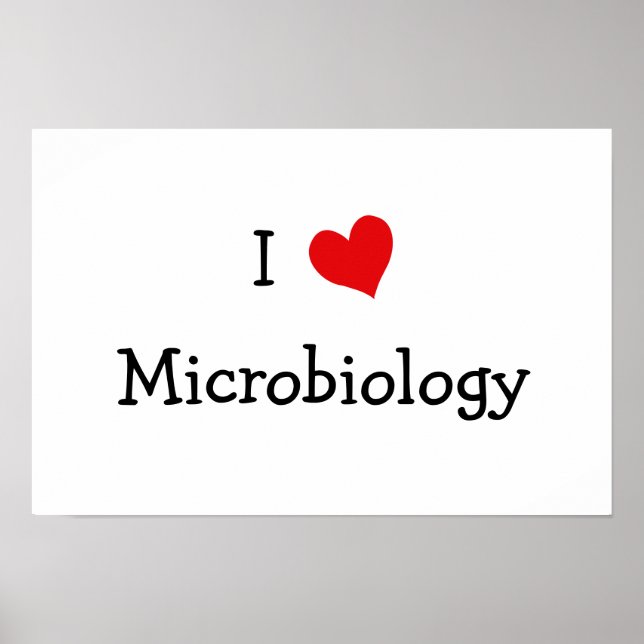 Poster J'aime la microbiologie (Devant)