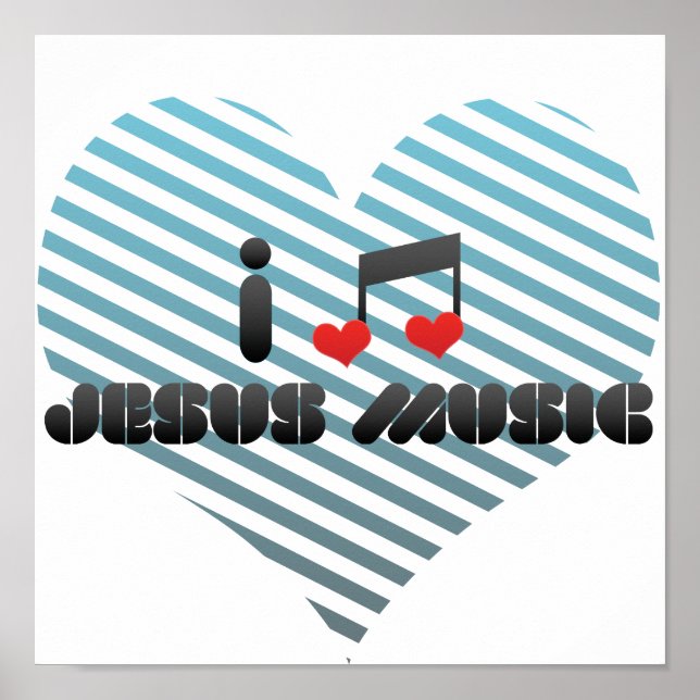 Poster J'aime la musique Jésus (Devant)