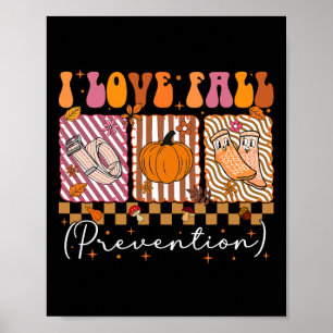 Poster J'aime la prévention des chutes Préparation à la p