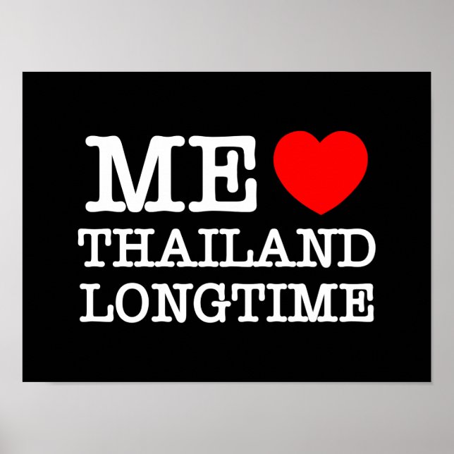 POSTER J'AIME LA THAÏLANDE LONGTEMPS (Devant)