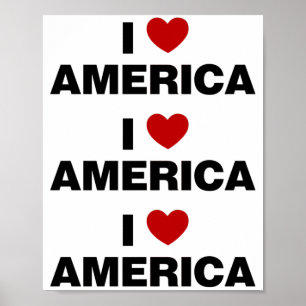Poster J'aime l'Amérique