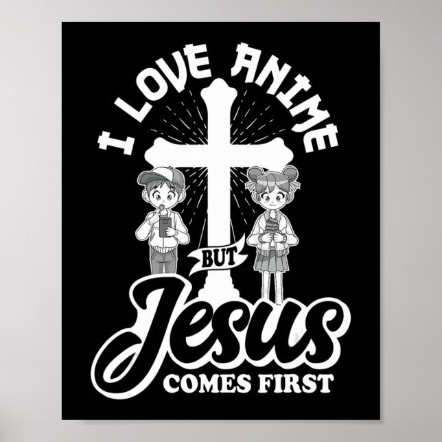 Poster J'Aime L'Anime, Mais Jésus Est Le Premier Anime Ho (Devant)