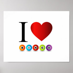 Poster J'aime le bingo