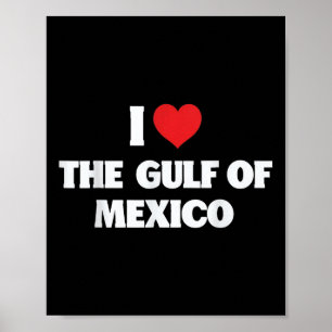 Poster J'Aime Le Golfe Du Mexique Usa Funny Meme
