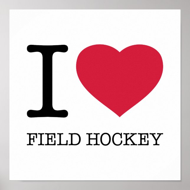 POSTER J'AIME LE HOCKEY SUR LE TERRAIN (Devant)