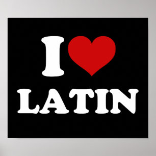Poster J'aime le latin