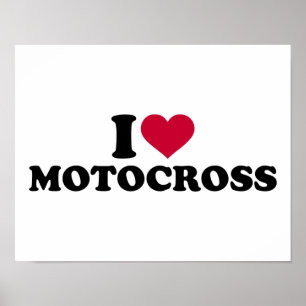 Poster J'aime le motocross