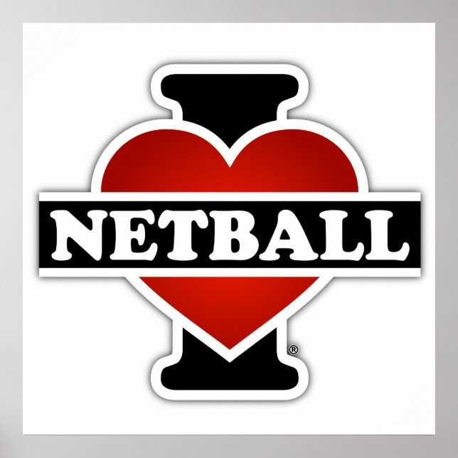Poster J'aime le Netball (Devant)