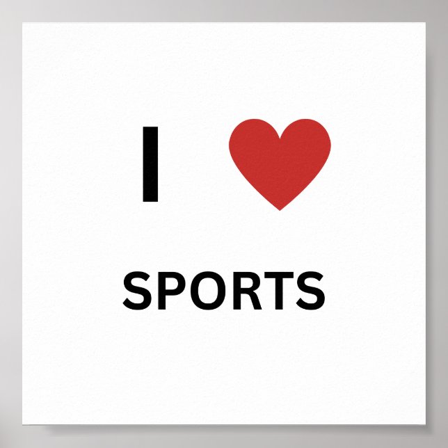 Poster J'aime le sport (Devant)