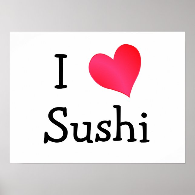 Poster J'Aime Le Sushi (Devant)