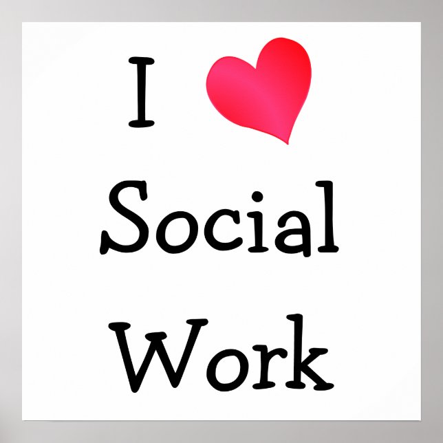 Poster J'aime le travail social (Devant)