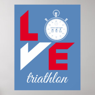 Poster J'aime le triathlon