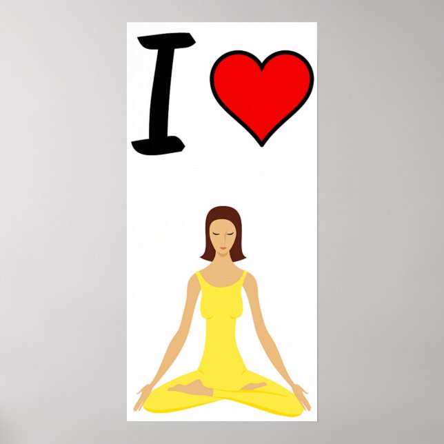 Poster J'aime le yoga (Devant)