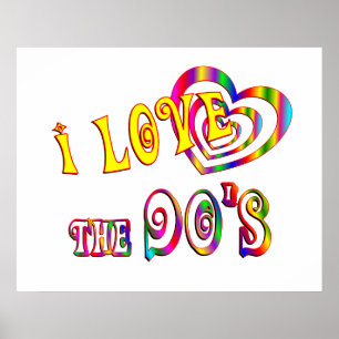 Poster J'aime les années 90