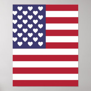POSTER J'AIME LES ÉTATS-UNIS D'AMÉRIQUE