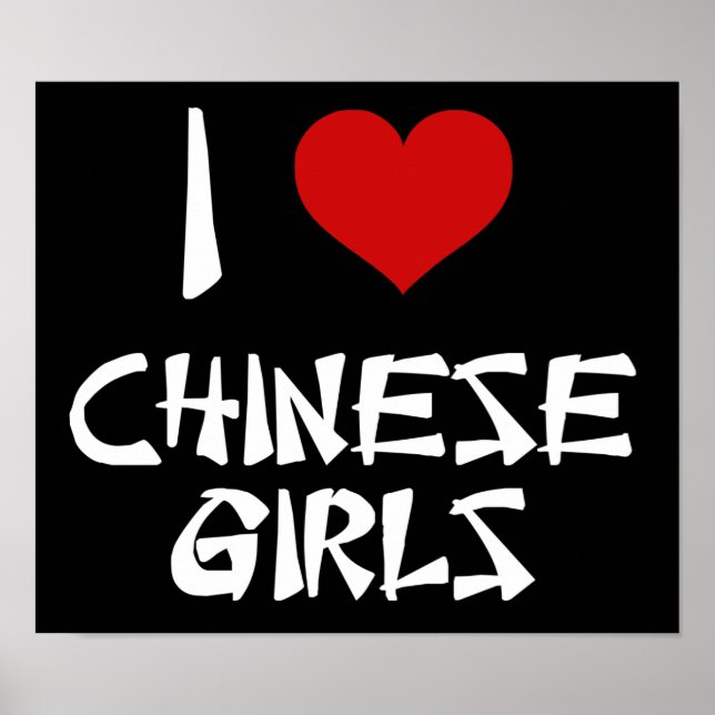 Poster J'aime les filles chinoises (Devant)