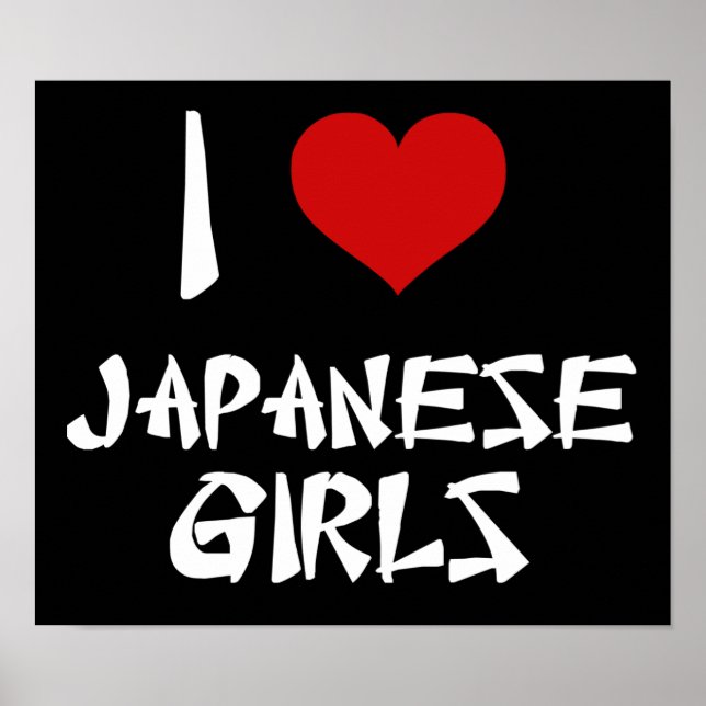 Poster J'aime les filles japonaises (Devant)