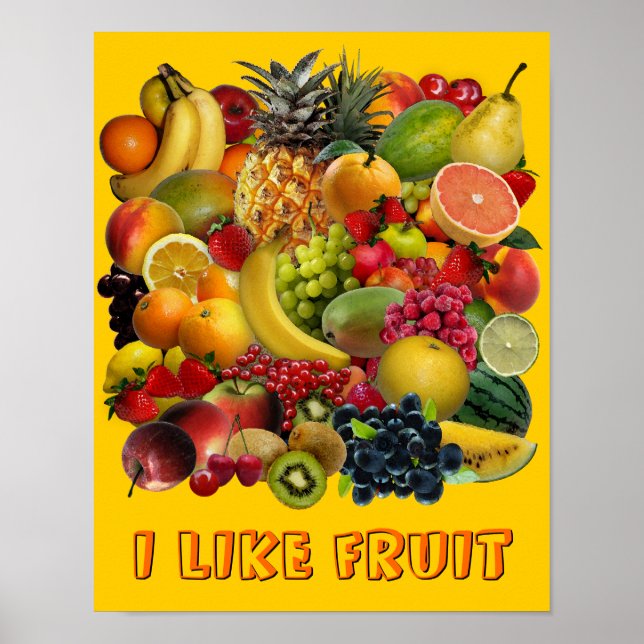 Poster J'aime les fruits (Devant)