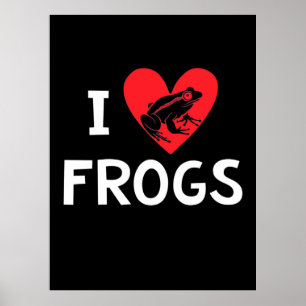 Poster J'aime les grenouilles