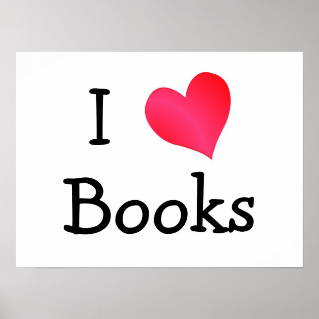 Poster J'aime les livres (Devant)