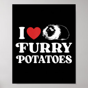 Poster J'Aime Les Pommes De Terre Furieuses Drôle Guinée