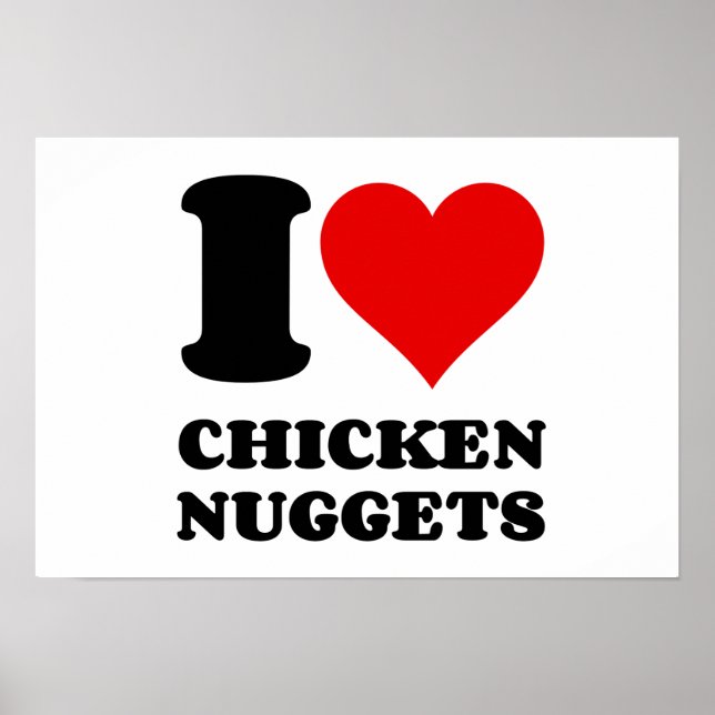 POSTER J'AIME LES POULET NUGGETS (Devant)