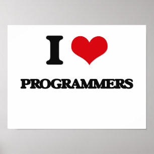Poster J'aime les programmeurs