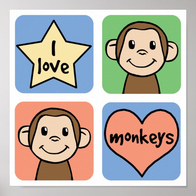 Poster J'Aime Les Singes (Devant)