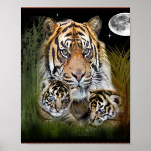 Poster J'aime les tigres