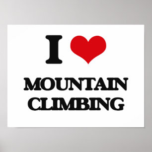 Poster J'aime l'Escalade de montagne