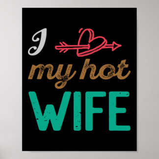 Poster J'aime ma femme sexy pour la Saint-Valentin joyeus