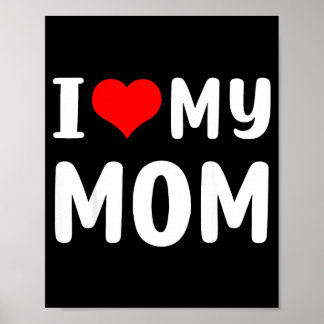 Poster J'aime ma mère drôle fête des mères pour maman mam