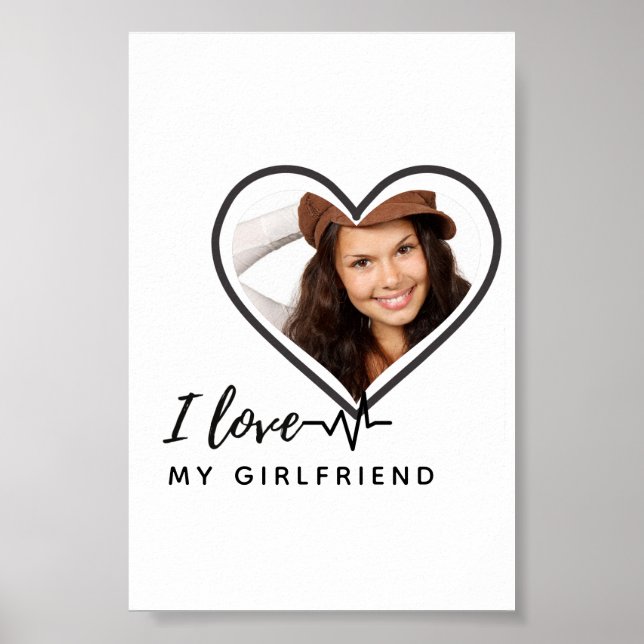 Poster J'AIME MA PETITE AMIE Cadeau photo Cadeau personna (Devant)