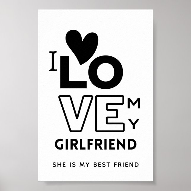 Poster J'aime ma petite amie Elle est ma meilleure amie C (Devant)