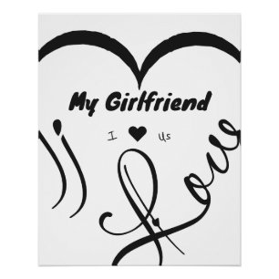 Poster J'aime ma petite amie - Je ♥ Nous