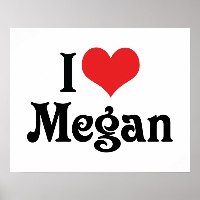 Poster J'aime Megan (Devant)