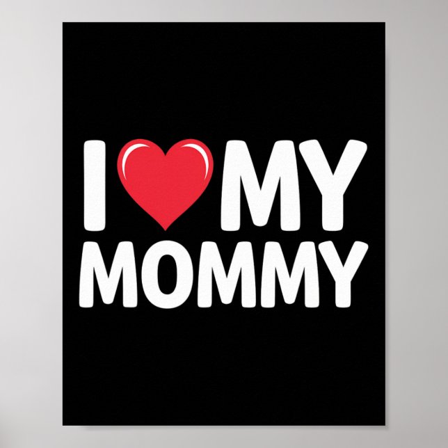 Poster J'Aime Mes Mères Fête Des Cadeaux Pour Maman Mama (Devant)