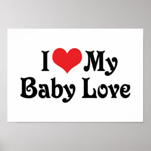 Poster J'aime mon bébé amour