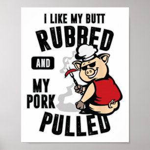 Poster J'Aime Mon Beurre Et Mon Porc Tiré Chemise Mea