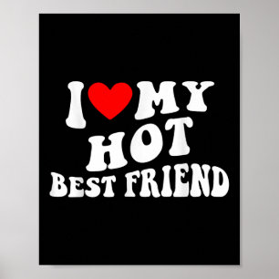 Poster J'Aime Mon Chaud Meilleur Ami - Je Coeur Mon Chaud