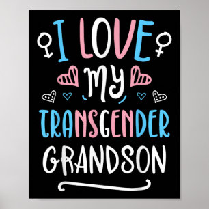 Poster J'aime mon petit-fils transgenre Fierté trans LGBT