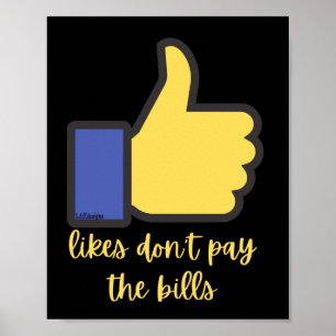 Poster J'AIME NE PAS PAYER LE jeu de mots sur les médias 