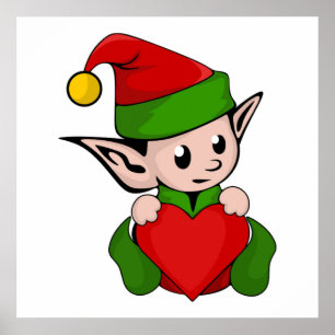 POSTER "J'AIME NOËL" ELF