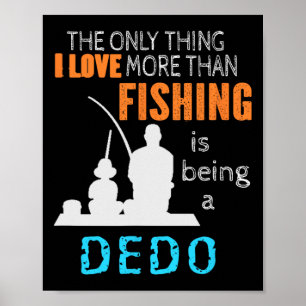 Poster J'aime pêcher Dedo macédonien ukrainien bulgare G