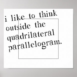 Poster J'Aime Penser Hors De La Boîte